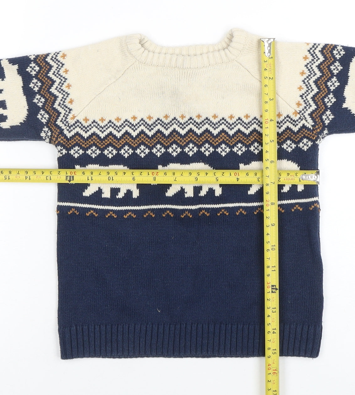 Boys UK Size 10 Years Vertbaudet Blue Pullover Jumper