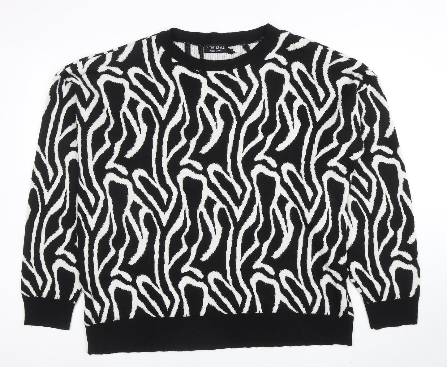 Womens UK Size L In the Style Black Pullover Jumper