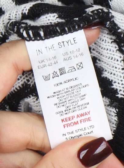 Womens UK Size L In the Style Black Pullover Jumper