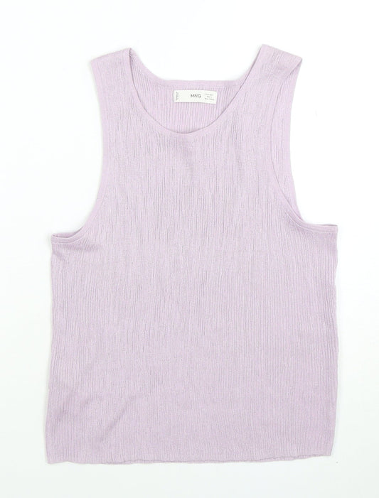 Womens UK Size L MNG Purple Basic Tank
