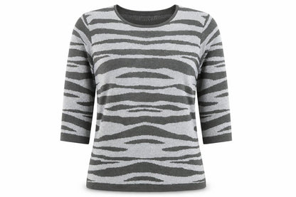 Womens UK Size M Alexara Grey Basic T-Shirt