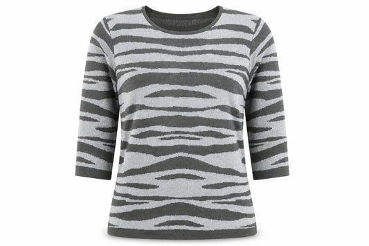 Womens UK Size M Alexara Grey Basic T-Shirt