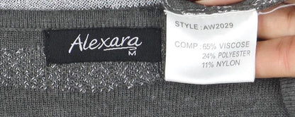 Womens UK Size M Alexara Grey Basic T-Shirt