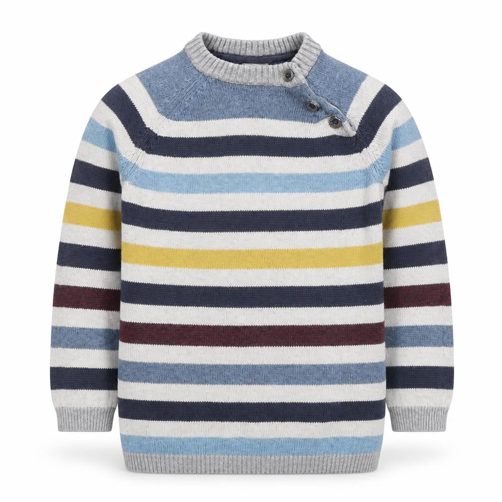 H&M Unisex Baby Multicoloured Striped Knit Pullover Jumper 12-18 Months