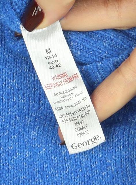 Womens UK Size M George Blue Pullover Jumper