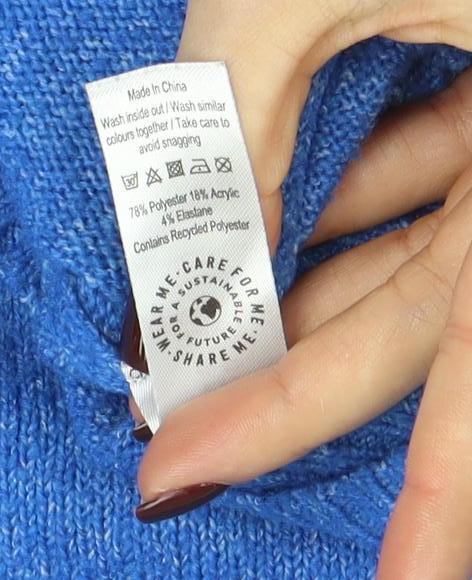 Womens UK Size M George Blue Pullover Jumper