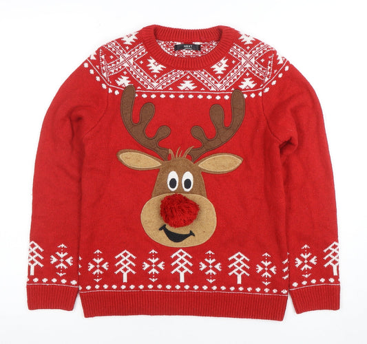 Boys UK Size 9-10 Years NEXT Red Pullover Jumper