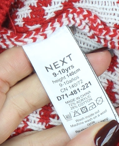Boys UK Size 9-10 Years NEXT Red Pullover Jumper