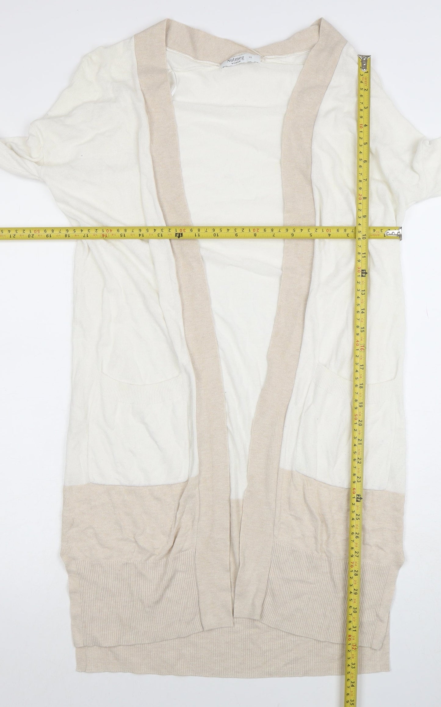 Womens UK Size 10 Nutmeg Beige Cardigan Jumper