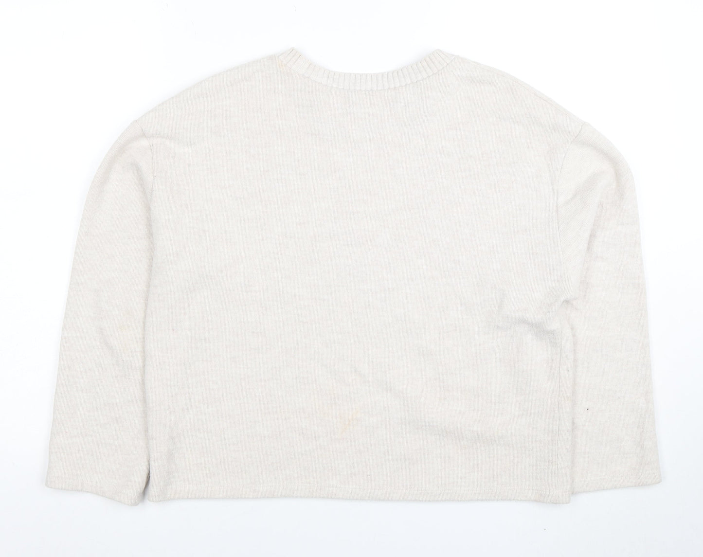 Womens UK Size 12 Zara Beige Pullover Jumper