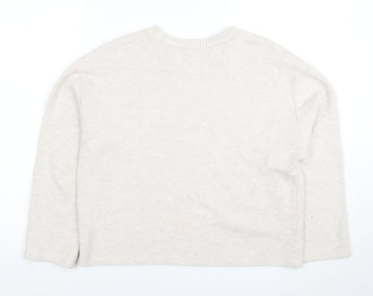 Womens UK Size 12 Zara Beige Pullover Jumper