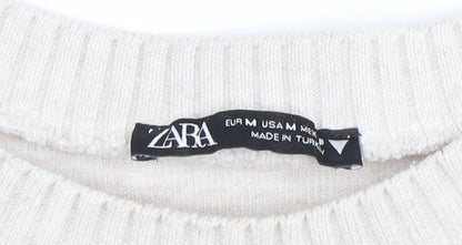 Womens UK Size 12 Zara Beige Pullover Jumper