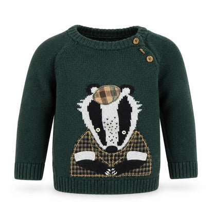 Boys UK Size 2-3 Years TU Green Pullover Jumper