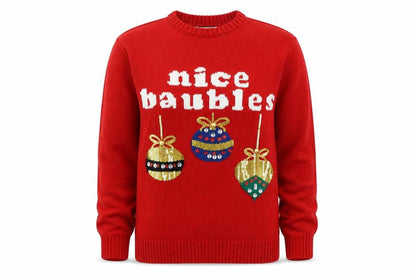 Atmosphere Women's Red Sequin Christmas Jumper Size S