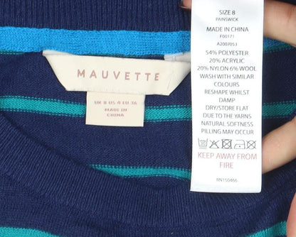 Womens UK Size 8 Mauvette Blue Pullover Jumper