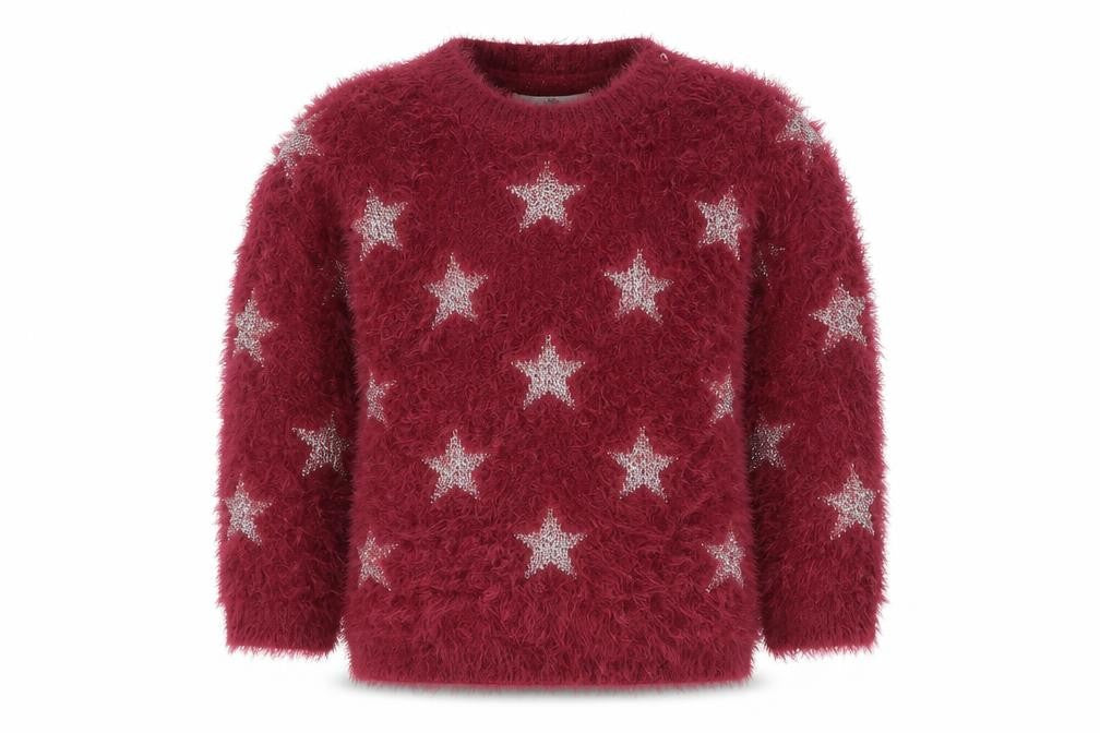 Girls UK Size 3-4 Years Marks and Spencer Red Pullover Jumper