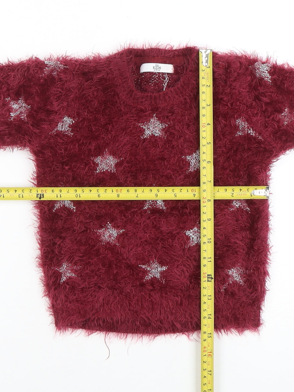 Girls UK Size 3-4 Years Marks and Spencer Red Pullover Jumper