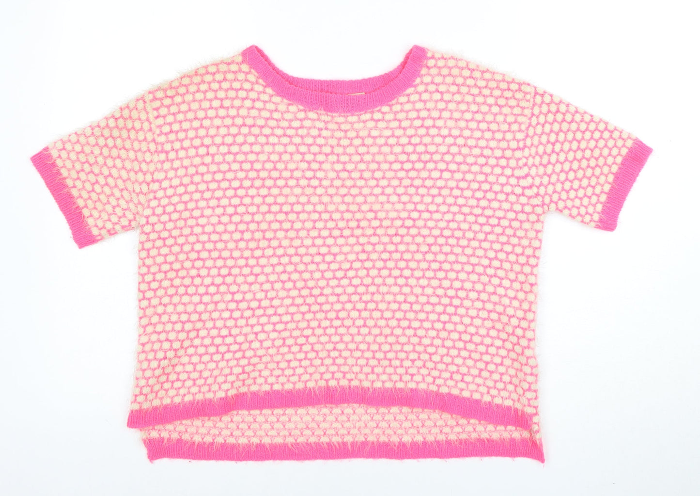 Womens UK Size 10 ASOS Pink Cropped T-Shirt