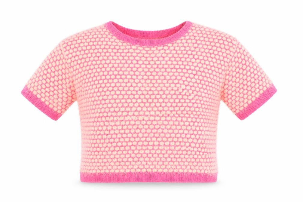 Womens UK Size 10 ASOS Pink Cropped T-Shirt