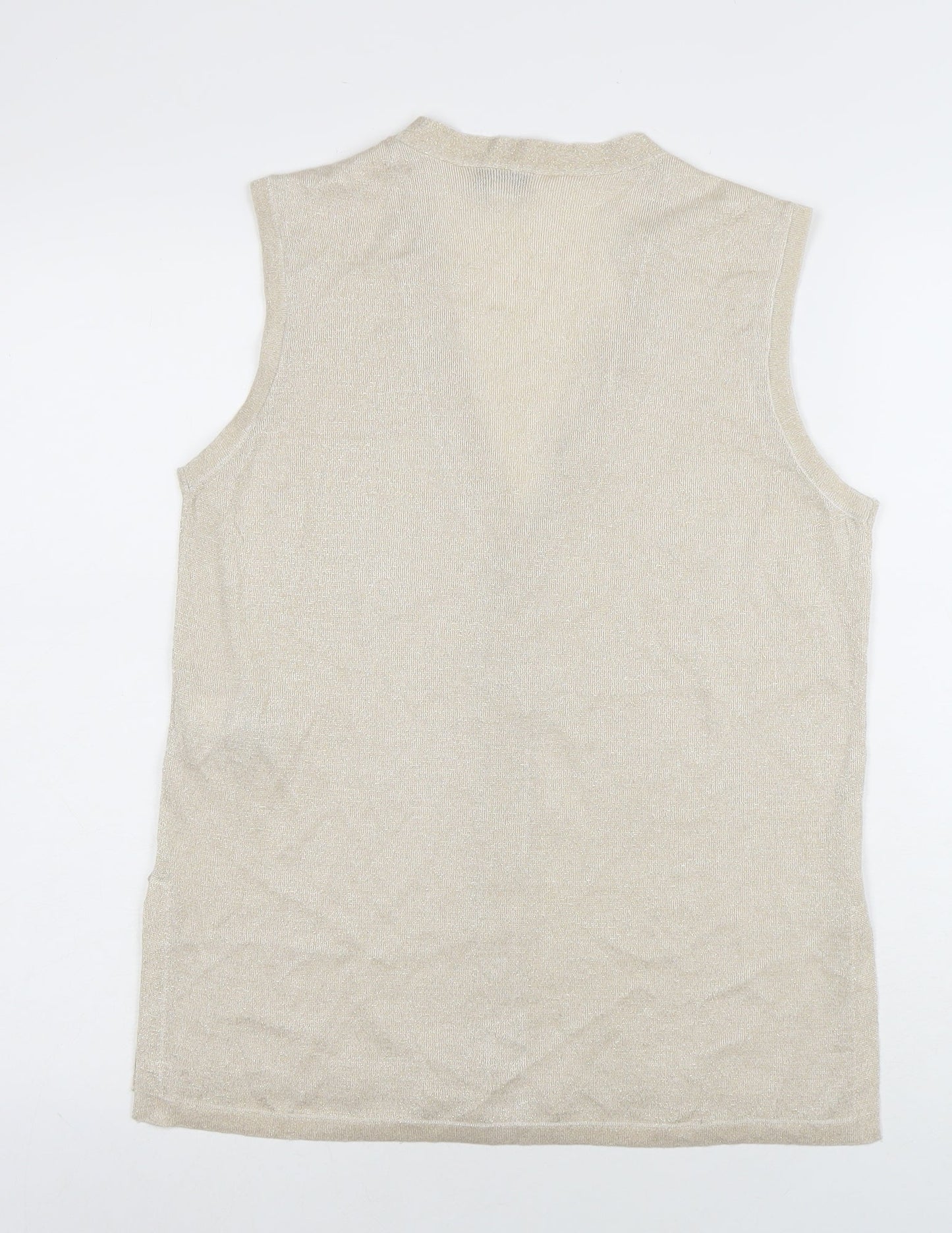 Womens UK Size M Marks and Spencer Beige Basic Blouse