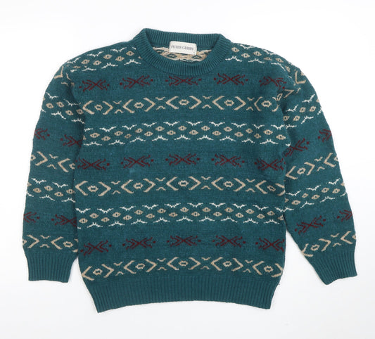 Womens UK Size M Peter Gribby Green Pullover Jumper