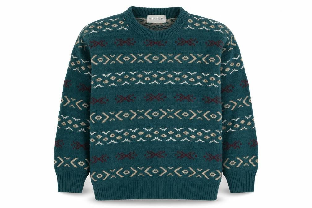 Womens UK Size M Peter Gribby Green Pullover Jumper