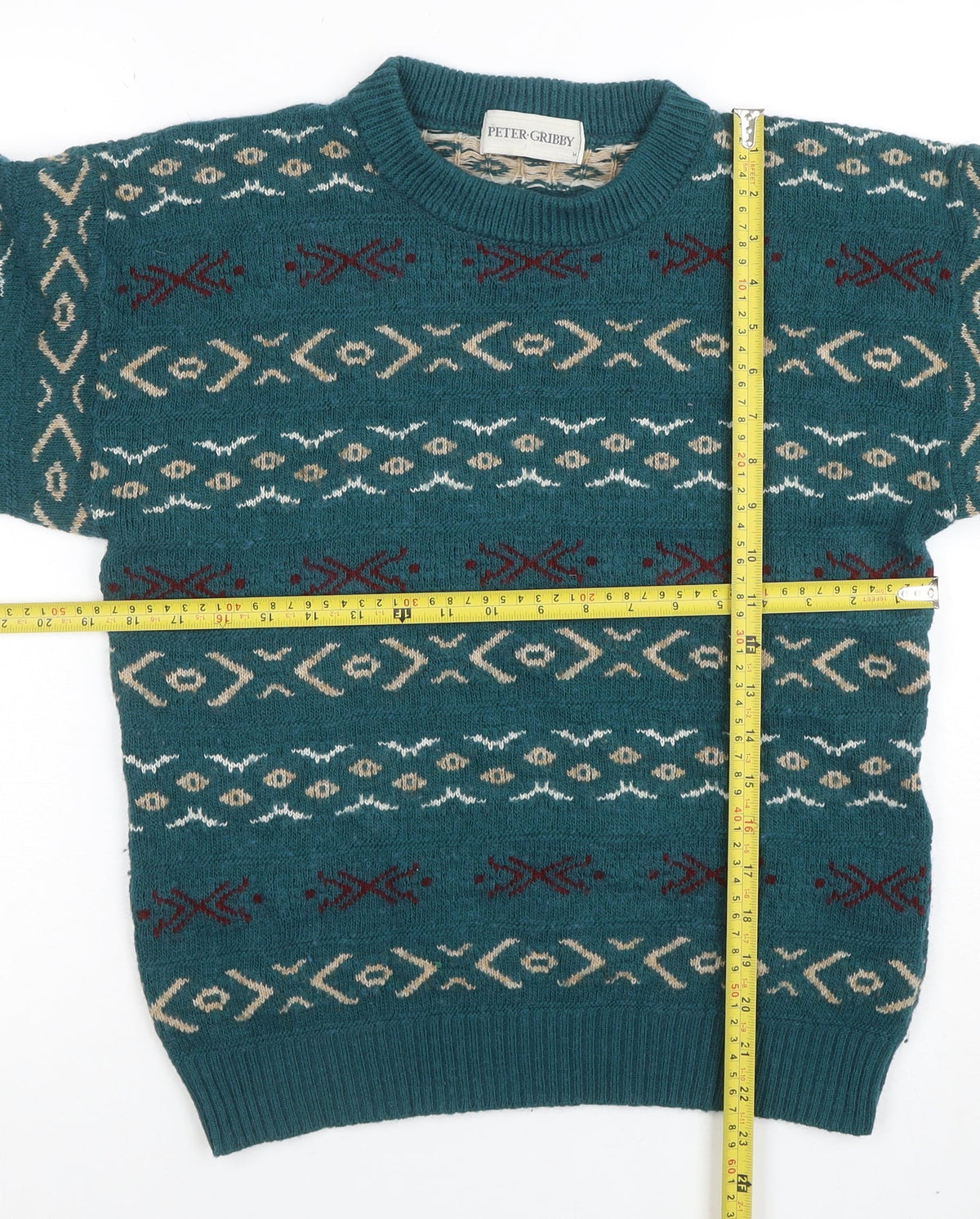 Womens UK Size M Peter Gribby Green Pullover Jumper