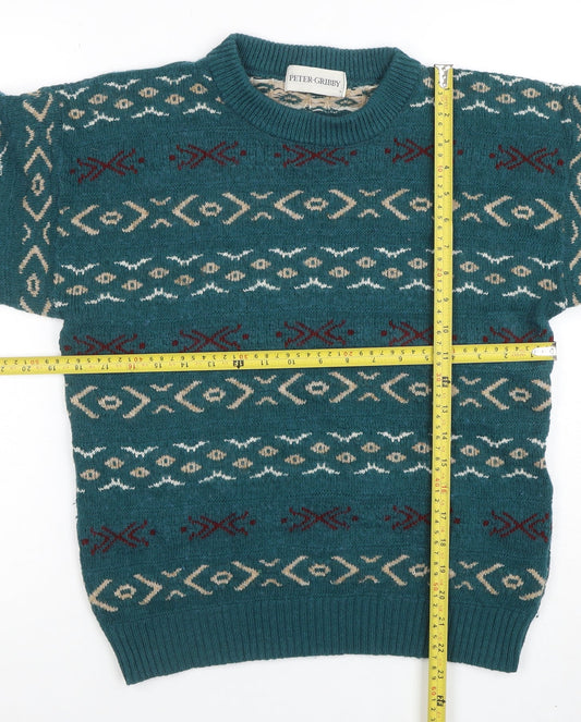 Womens UK Size M Peter Gribby Green Pullover Jumper