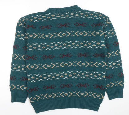 Womens UK Size M Peter Gribby Green Pullover Jumper