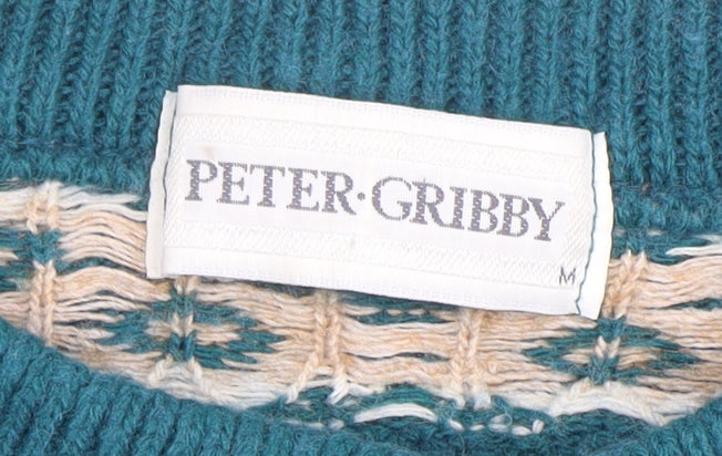 Womens UK Size M Peter Gribby Green Pullover Jumper