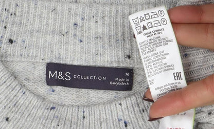 Womens UK Size M Marks and Spencer Grey Pullover Jumper