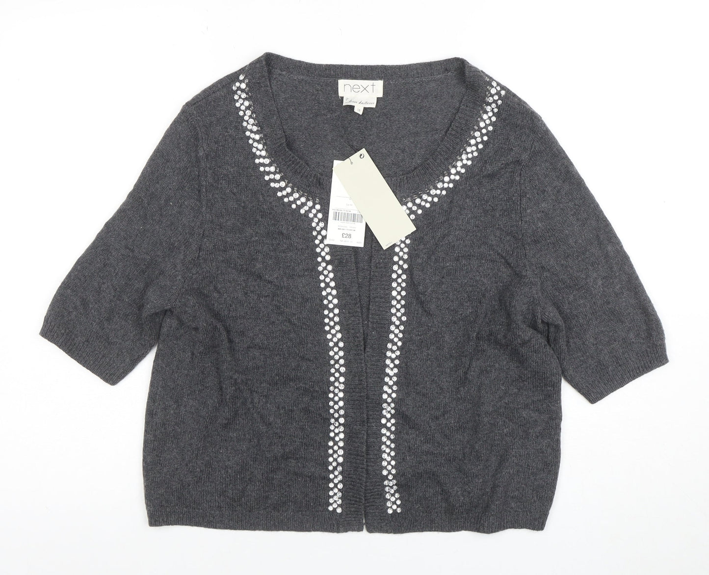 Womens UK Size 16 NEXT Grey Cardigan Jumper