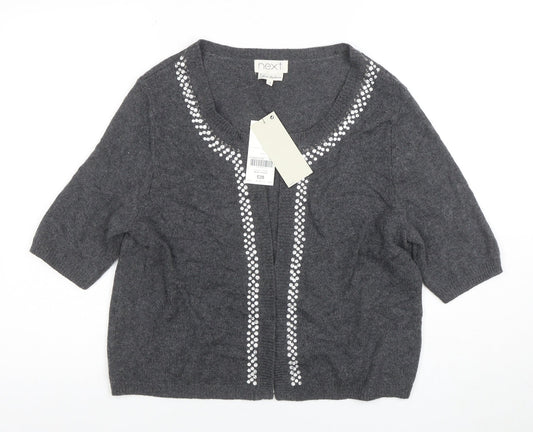Womens UK Size 16 NEXT Grey Cardigan Jumper