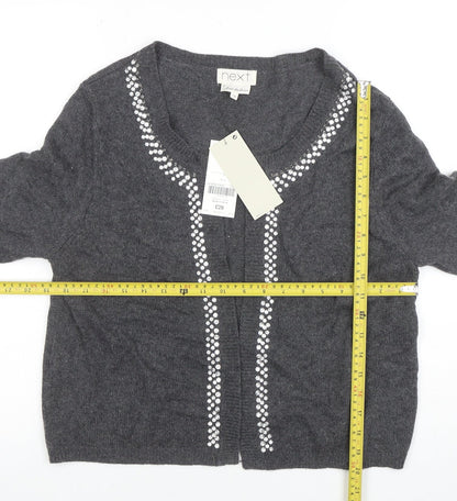 Womens UK Size 16 NEXT Grey Cardigan Jumper