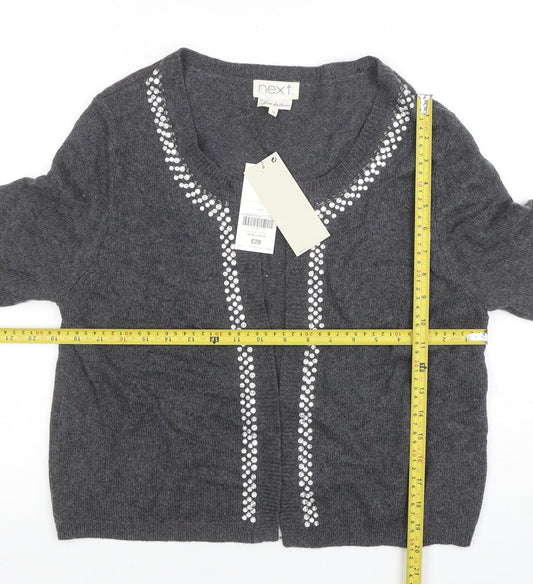 Womens UK Size 16 NEXT Grey Cardigan Jumper