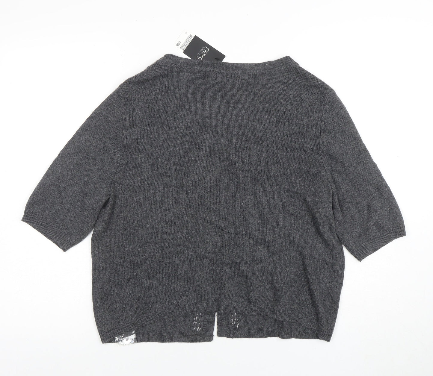 Womens UK Size 16 NEXT Grey Cardigan Jumper