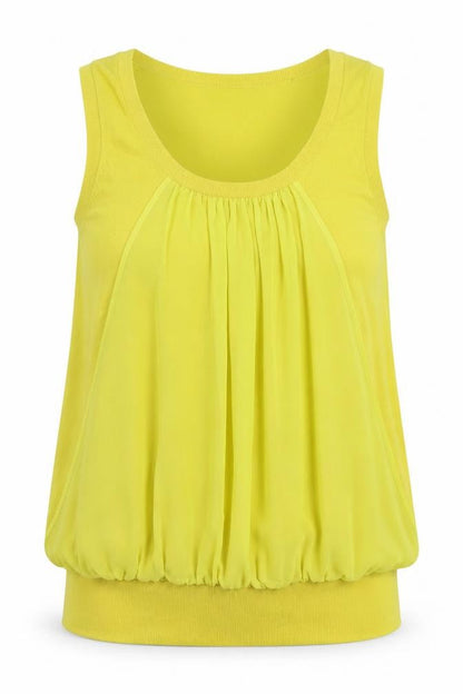 Womens UK Size XL Planet Yellow Camisole Tank