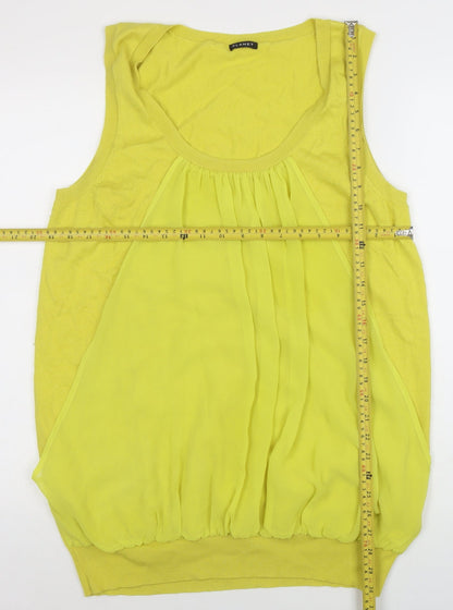 Womens UK Size XL Planet Yellow Camisole Tank