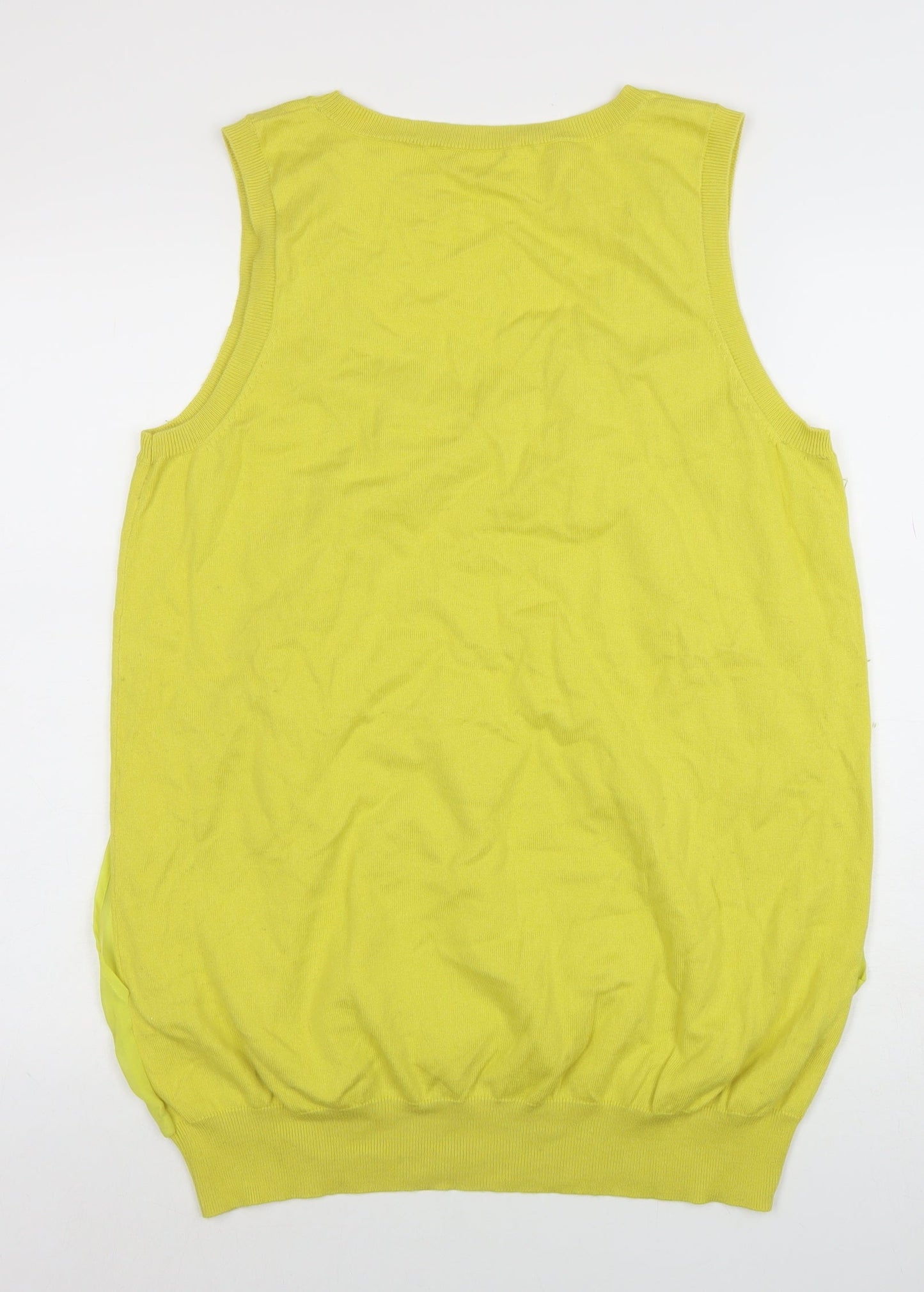 Womens UK Size XL Planet Yellow Camisole Tank