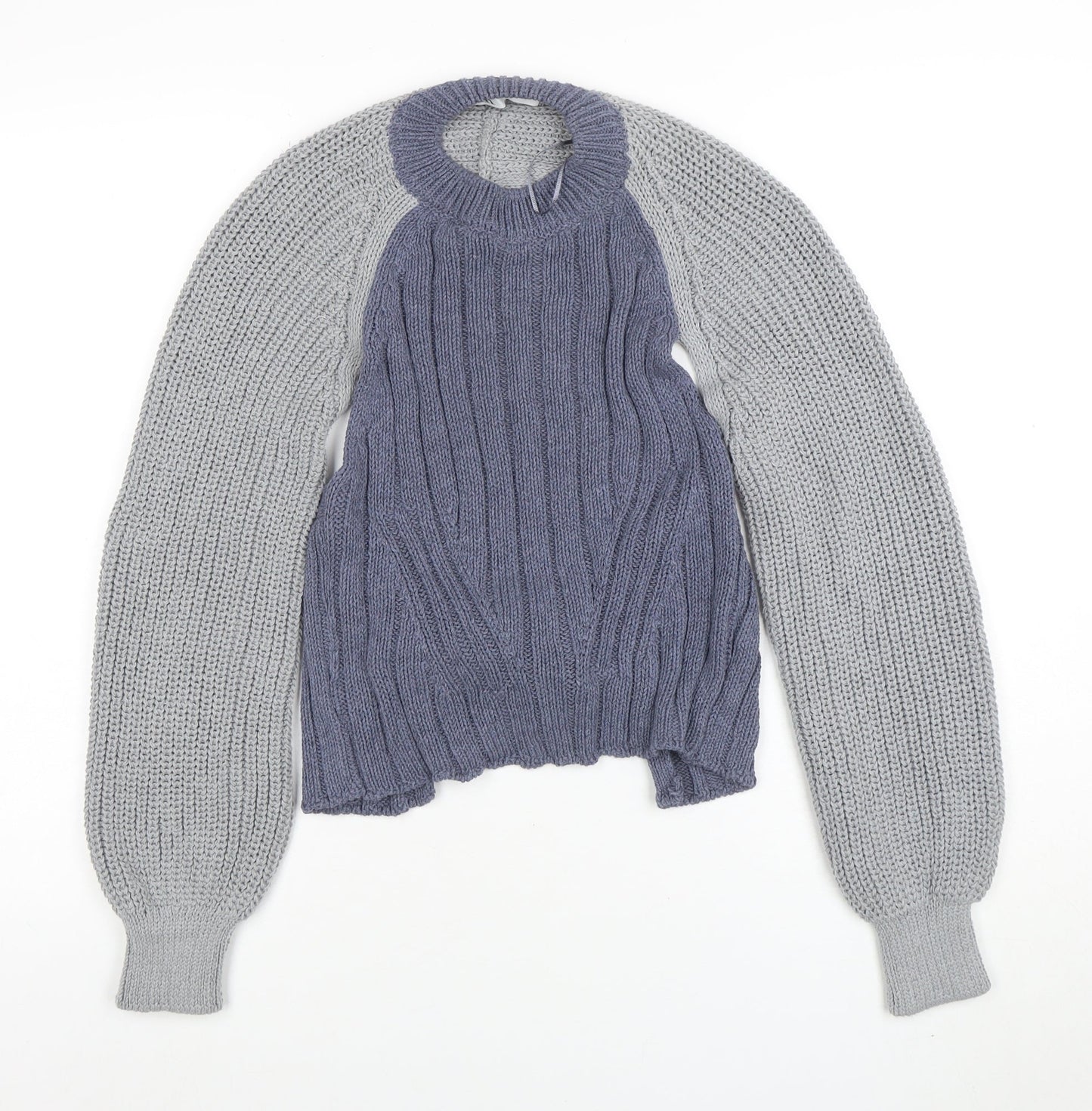 Womens UK Size M Zara Blue Pullover Jumper