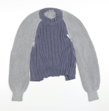 Womens UK Size M Zara Blue Pullover Jumper