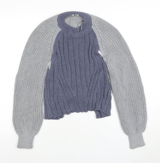 Womens UK Size M Zara Blue Pullover Jumper