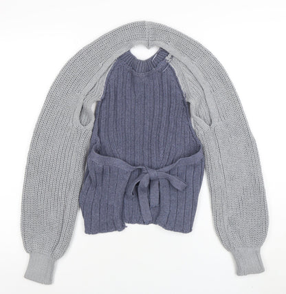 Womens UK Size M Zara Blue Pullover Jumper