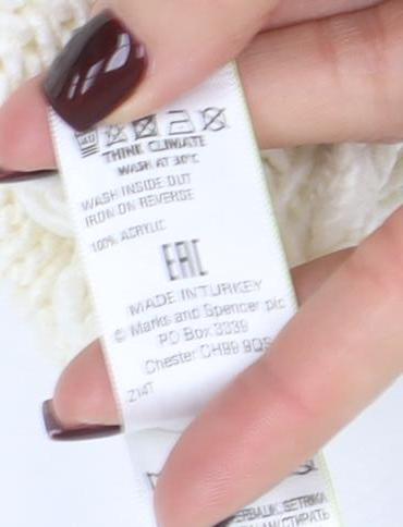 Womens UK Size M Marks and Spencer Ivory Pullover Jumper
