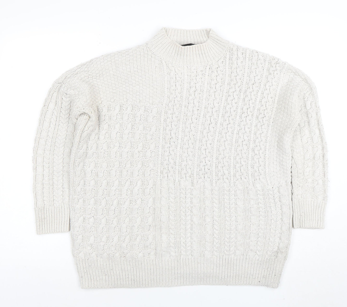 Womens UK Size 8 Topshop Ivory Pullover Jumper