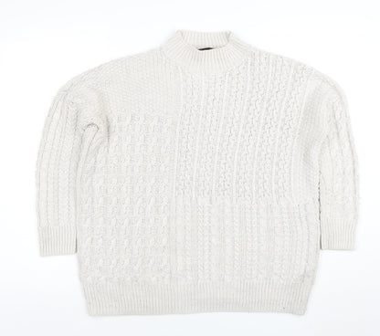 Womens UK Size 8 Topshop Ivory Pullover Jumper