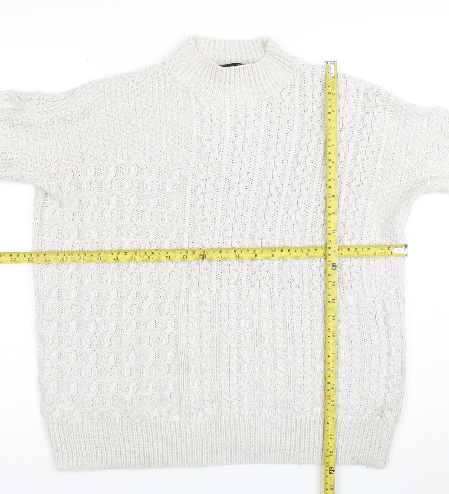 Womens UK Size 8 Topshop Ivory Pullover Jumper