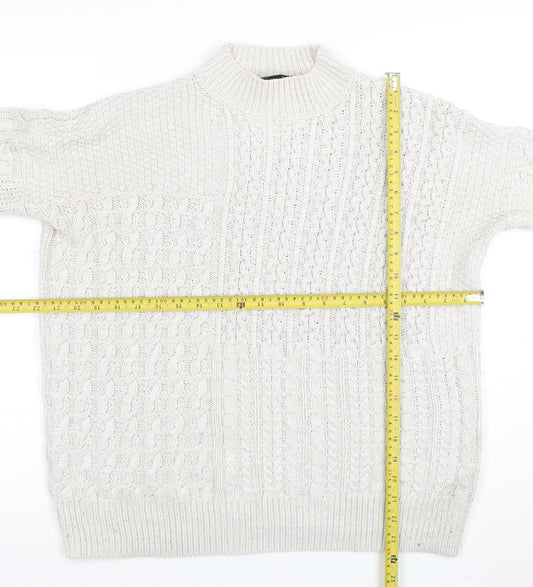 Womens UK Size 8 Topshop Ivory Pullover Jumper