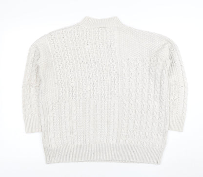 Womens UK Size 8 Topshop Ivory Pullover Jumper