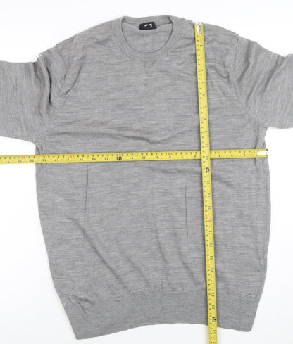 Mens UK Size M Uniqlo Grey Pullover Jumper